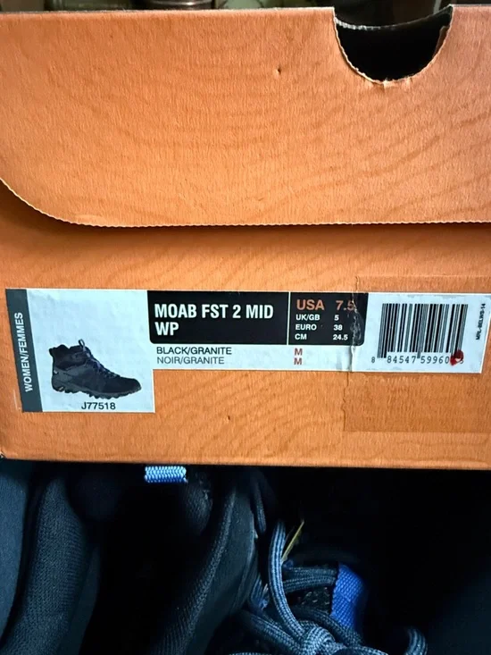 Merrell Black and Granite Women's Trail Shoes - Picture 3 of 3